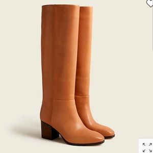 J.CREW Sadie Knee High Leather Heeled Boots BA567